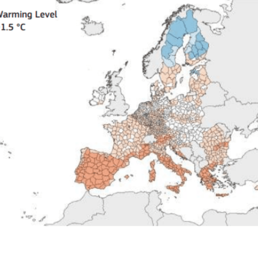 Gráficos cambio climático. Riesgo de sequía en ecosistemas terrestres